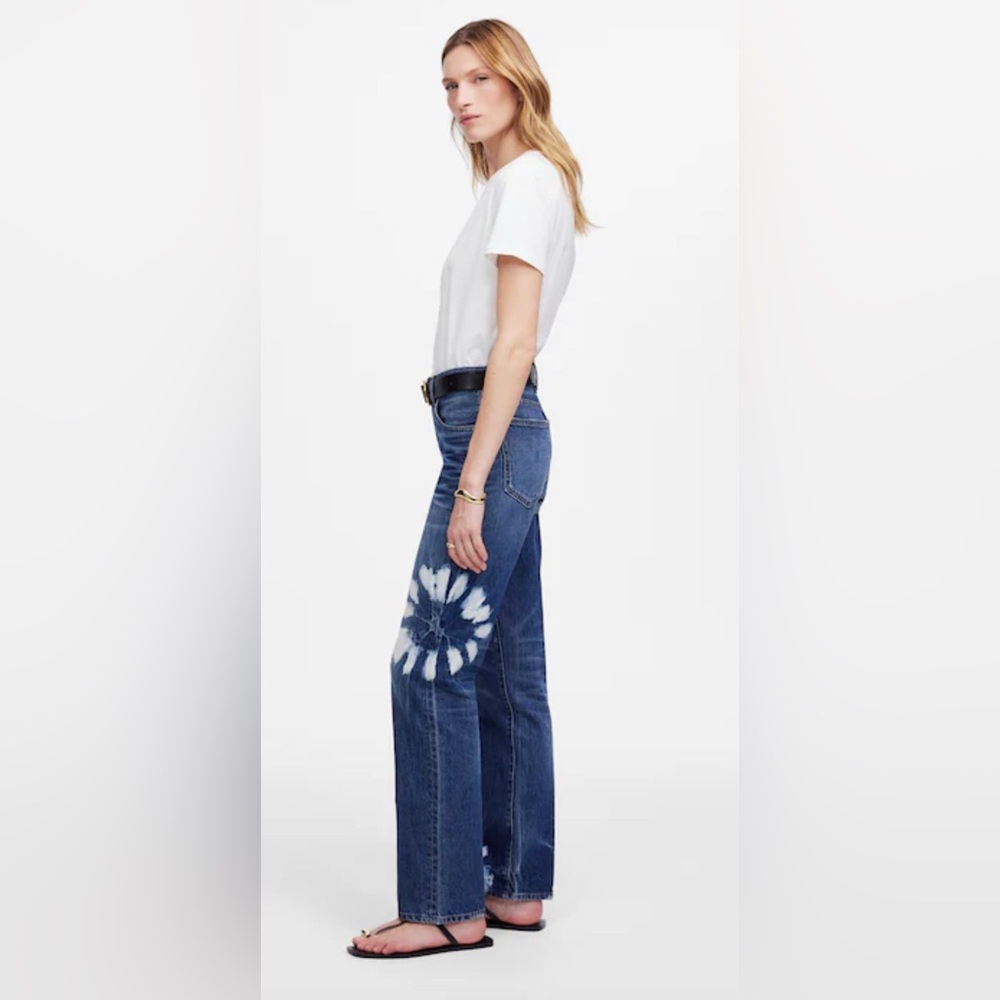 Madewell The Dean Easy Straight shibori wash Rigid Jeans size 30 brand new - Picture 4 of 17